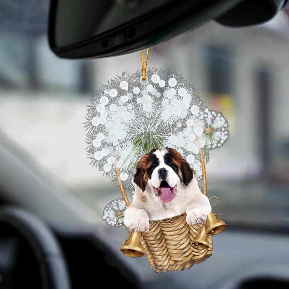 St Bernard-Dandelion-Two Sided Ornament