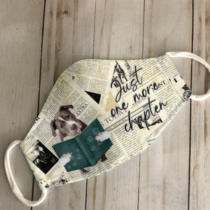 Staffordshire Bull Terrier Just One More Chapter EZ07 3007 Face Mask