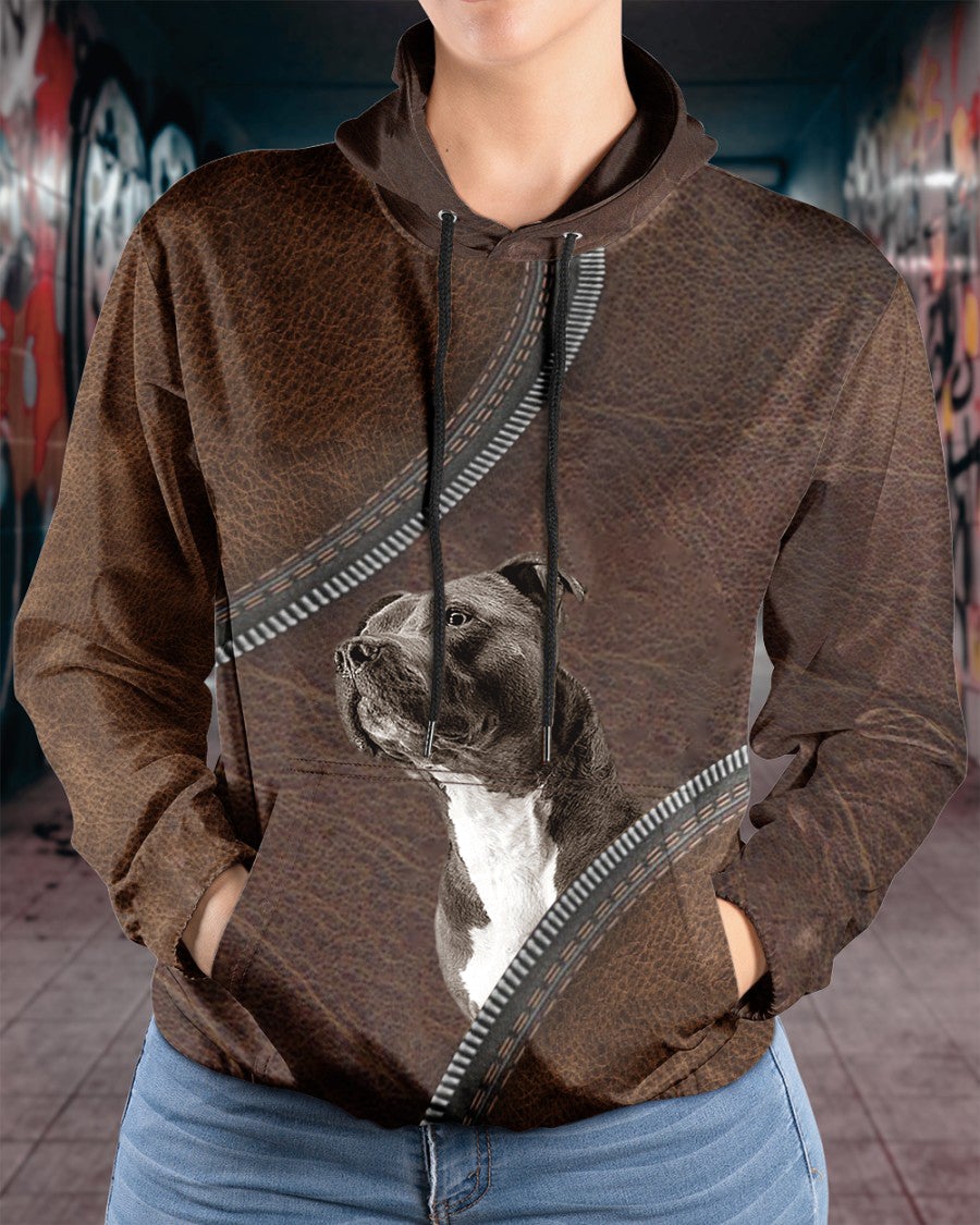 Staffordshire Bull Terrier-Never Walk Alone Hoodie