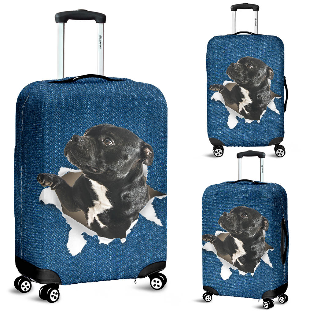 Staffordshire Bull Terrier-Torn Paper Luggage Covers