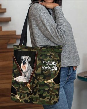 Standard-Schnauzer Camo Cloth Tote Bag