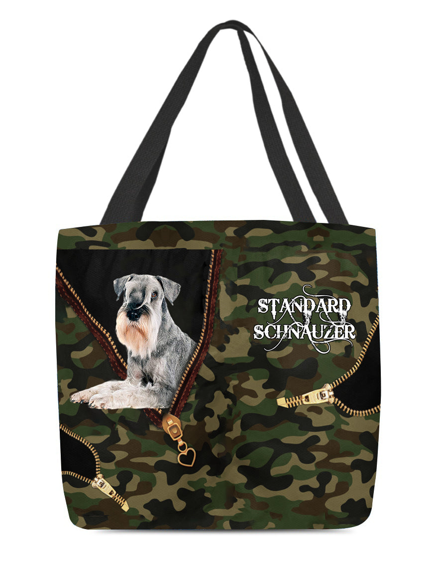 Standard-Schnauzer Camo Cloth Tote Bag