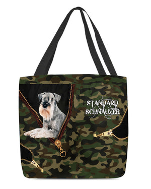 Standard-Schnauzer Camo Cloth Tote Bag