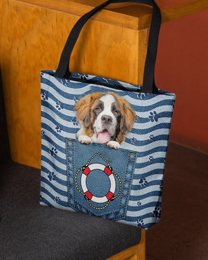 St bernard On Board-Cloth Tote Bag