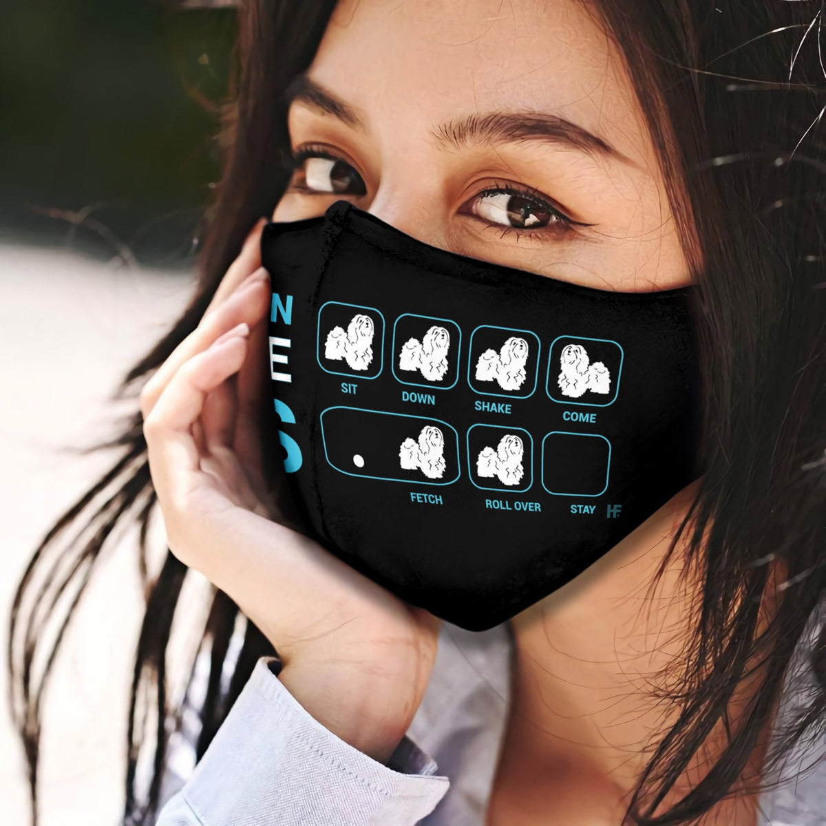 Stubborn Havanese Tricks EZ03 0907 Face Mask