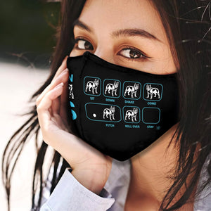 Stubborn PitBull Tricks EZ03 0907 Face Mask