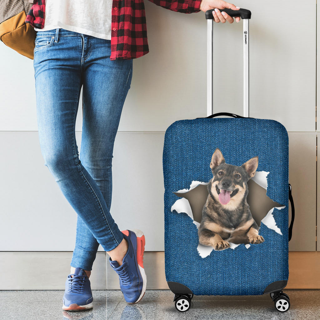 Swedish Vallhund-Torn Paper Luggage Covers