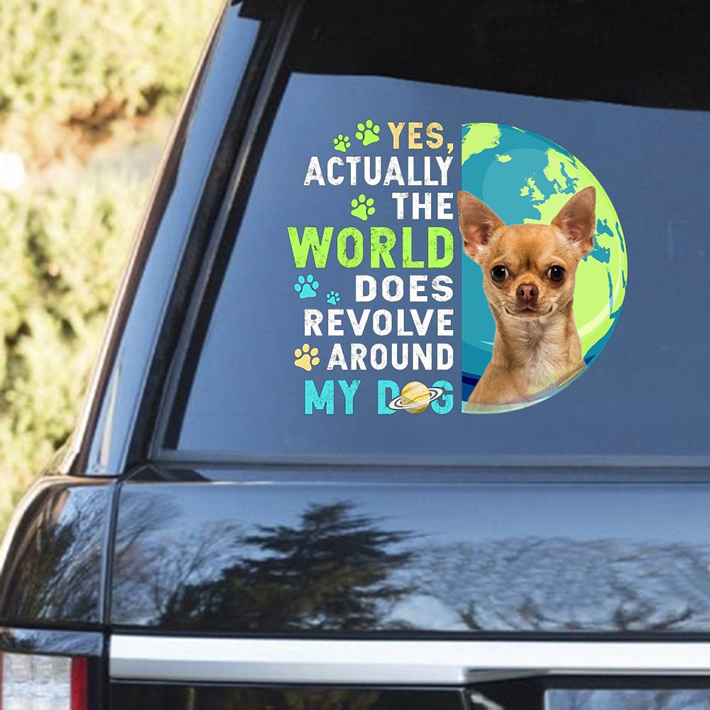 TAN Chihuahua 1 Revolve Around Decal