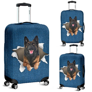 Tervuren dog-Torn Paper Luggage Covers