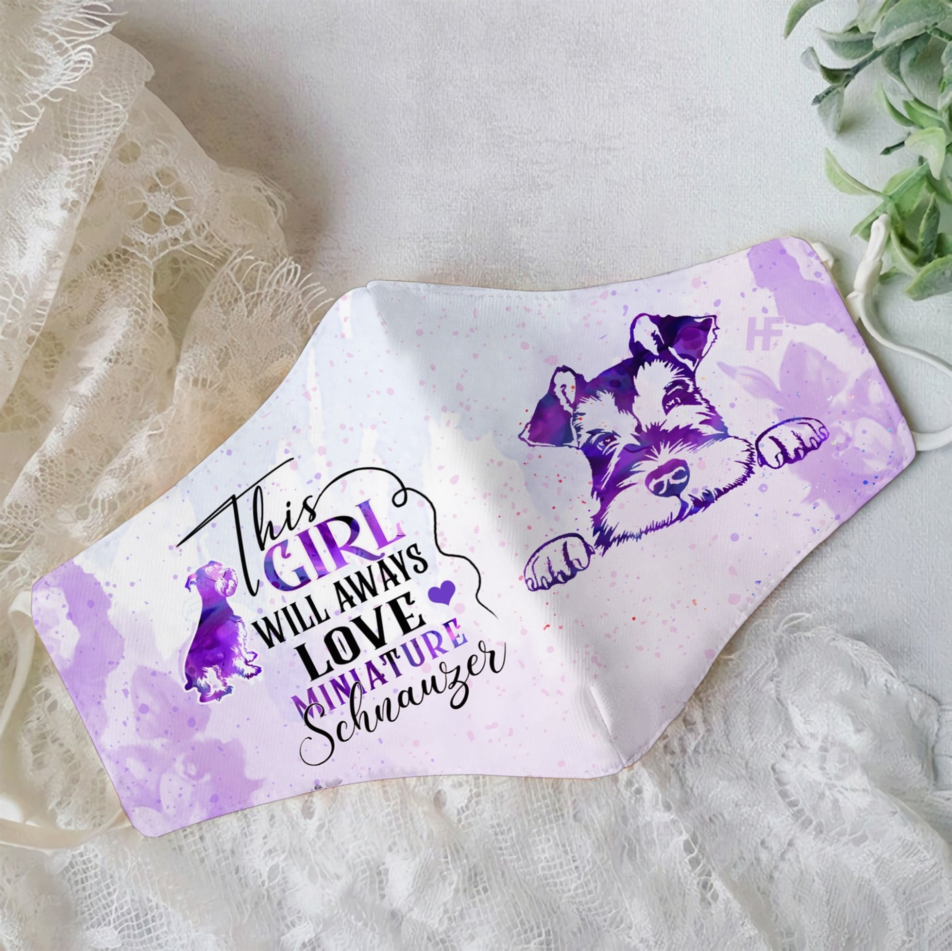 Premium This Girl Will Always Love Miniature Schnauzer EZ09 2807 Face Mask