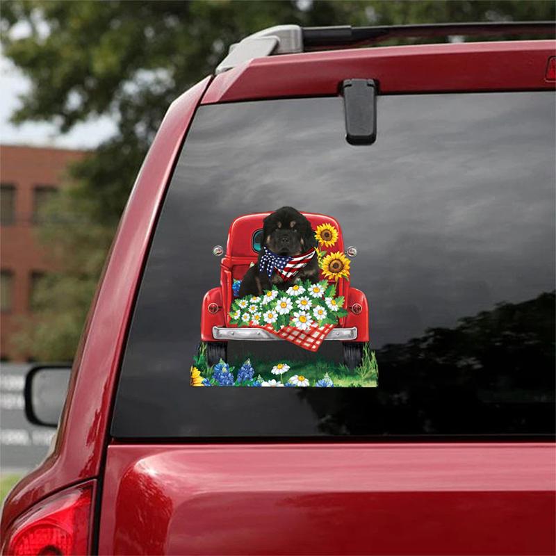 Flower Car Sticker-Tibetan Mastiff