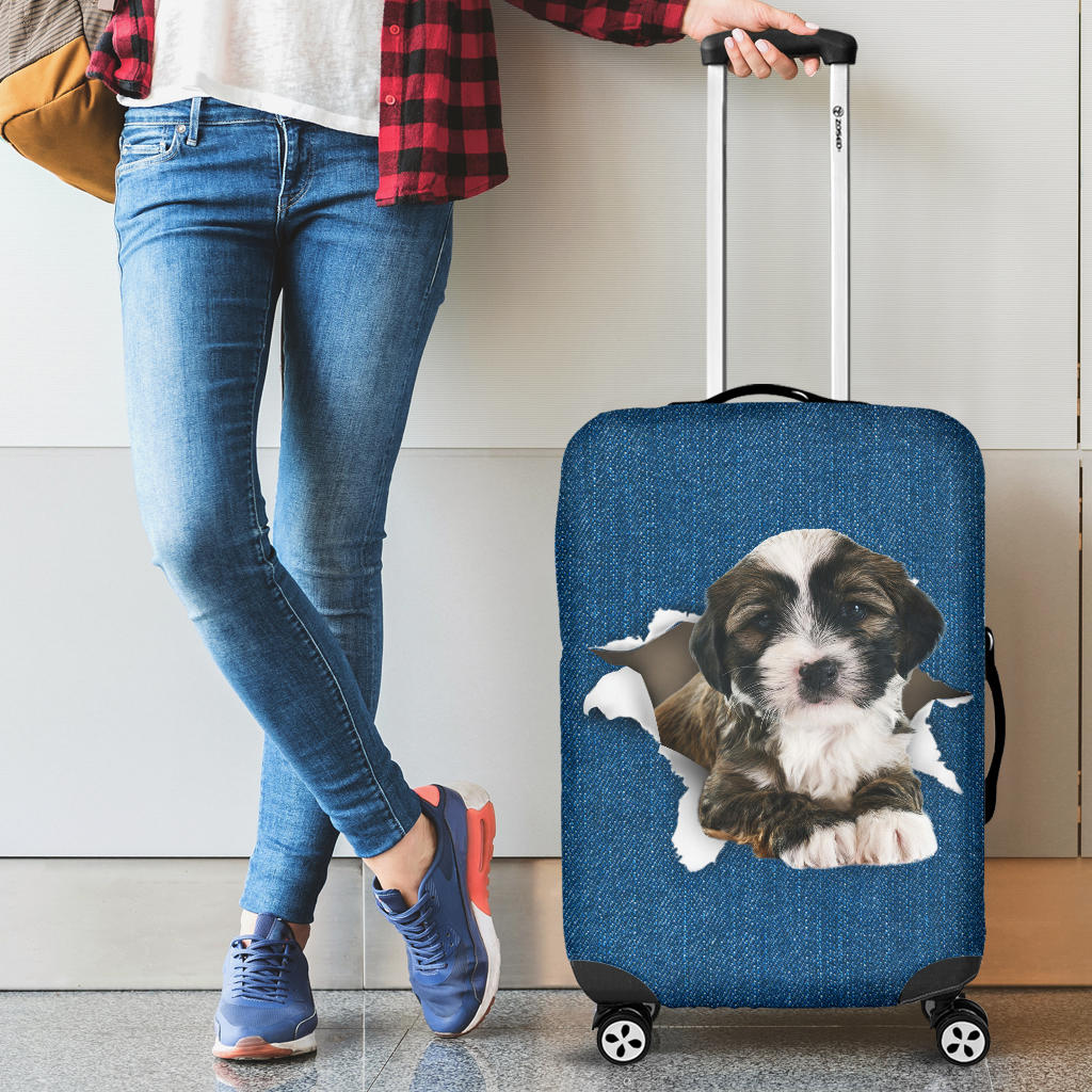 Tibetan Terrier-Torn Paper Luggage Covers