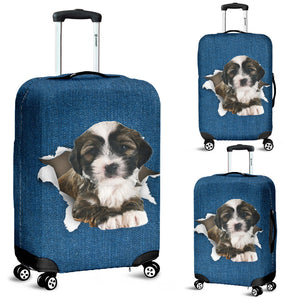 Tibetan Terrier-Torn Paper Luggage Covers