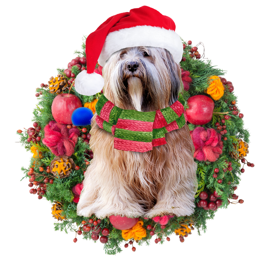 Tibetan Terrier Christmas Ornament