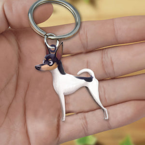 Toy Fox Terrier-Look at me flat Acrylic Keychain