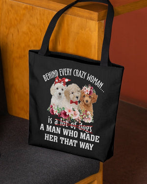 Toy Poodle-Crazy Woman Cloth Tote Bag