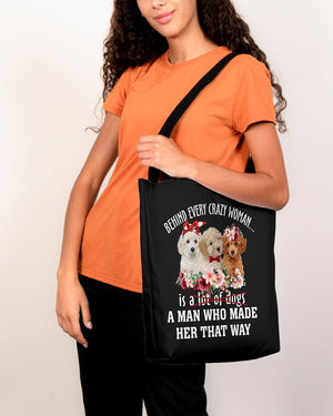 Toy Poodle-Crazy Woman Cloth Tote Bag