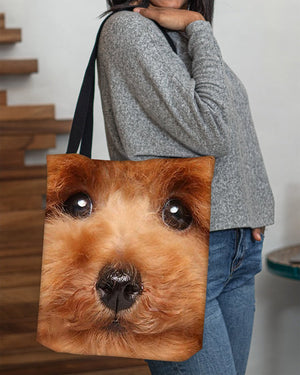 Toy Poodle Face-Cloth Tote Bag