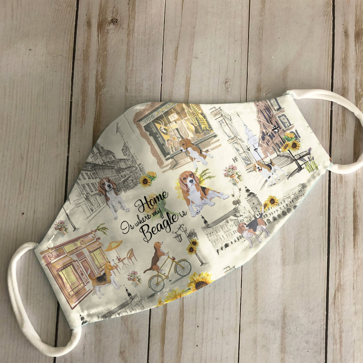 Urban, Sunflower And Beagle EZ07 2207 Face Mask