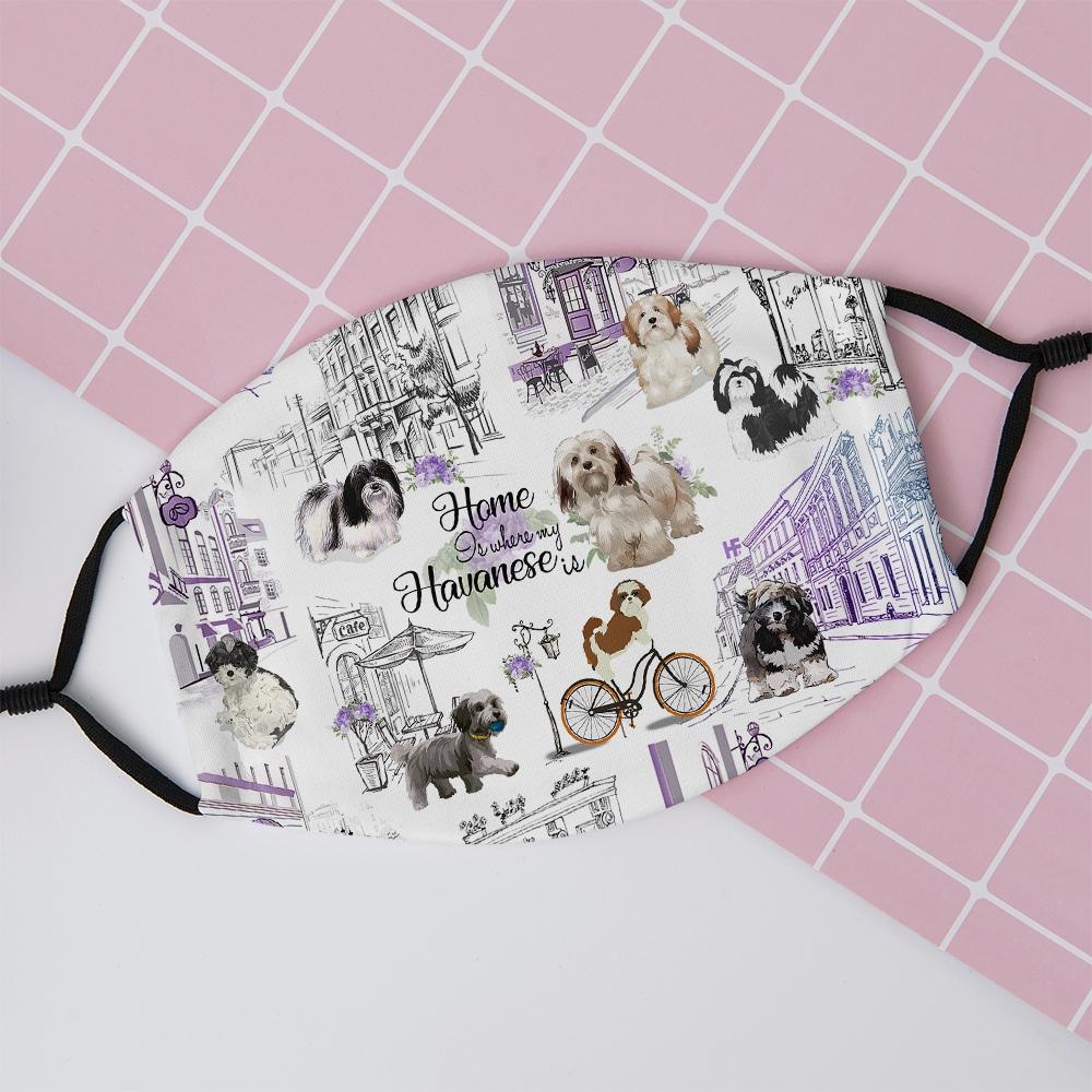 Urban, Vintage Flower And Havanese EZ07 1408 Face Mask