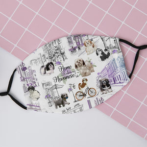 Urban, Vintage Flower And Havanese EZ07 1408 Face Mask