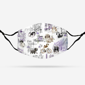 Urban, Vintage Flower And Havanese EZ07 1408 Face Mask