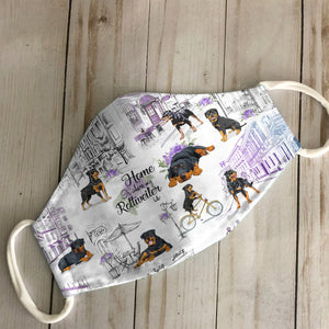 Urban, Vintage Flower And Rottweiler EZ07 3007 Face Mask