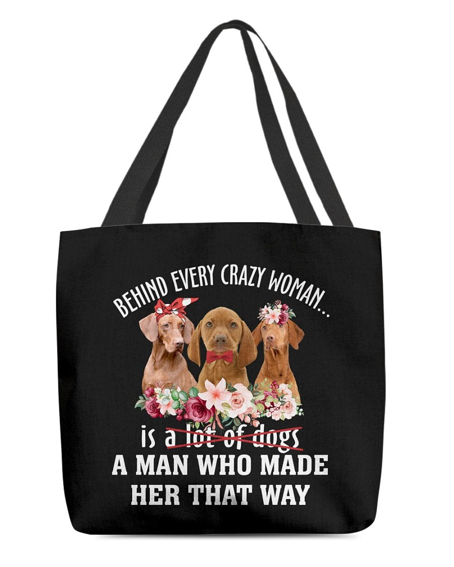 Vizsla-Crazy Woman Cloth Tote Bag