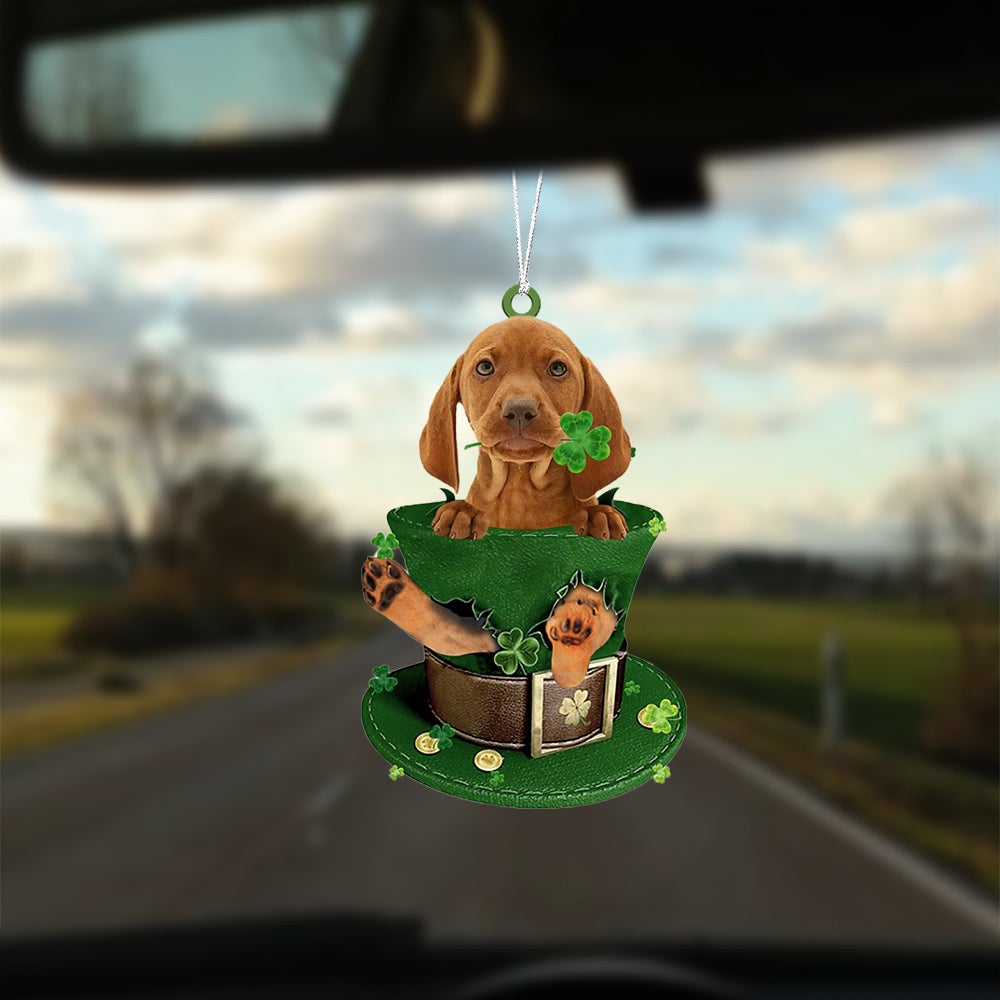 Vizsla-Patrick Hat-Two Sided Ornament