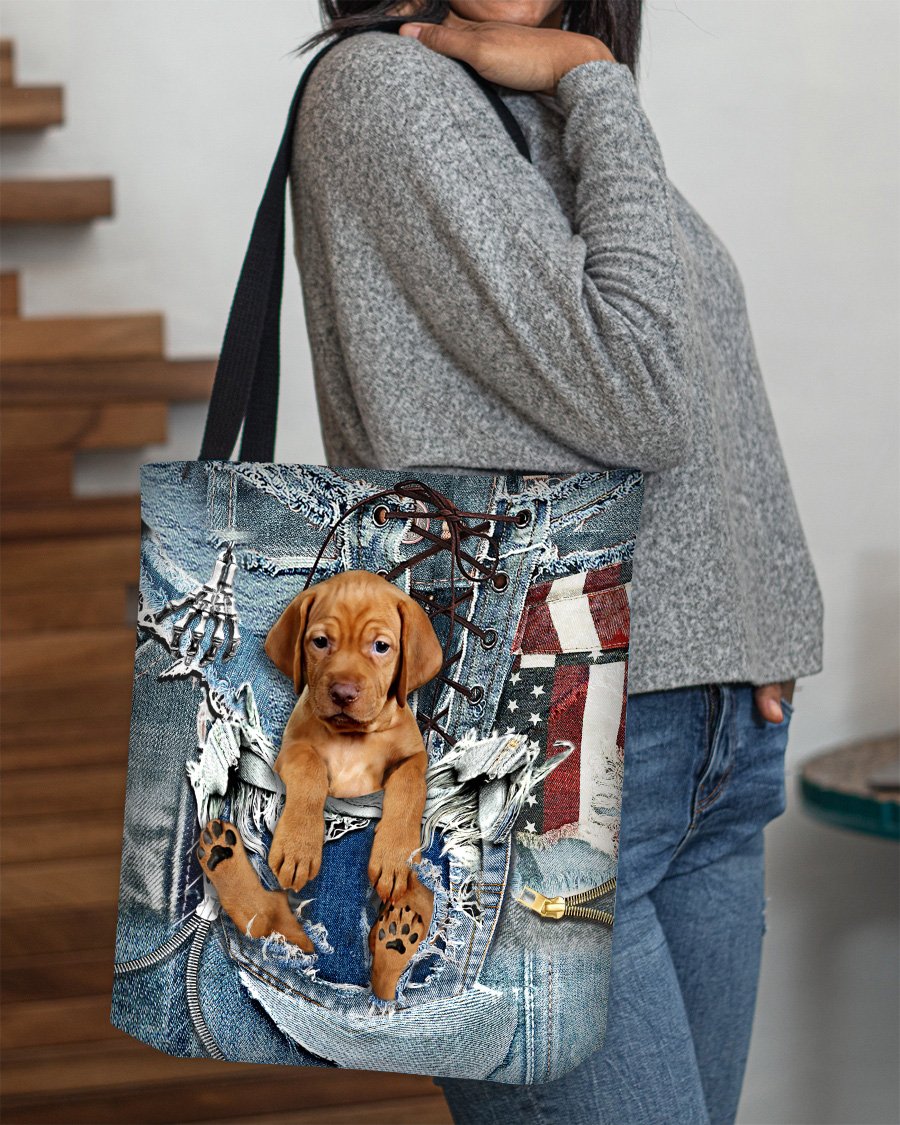 Vizsla-Ripped Jeans-Cloth Tote Bag