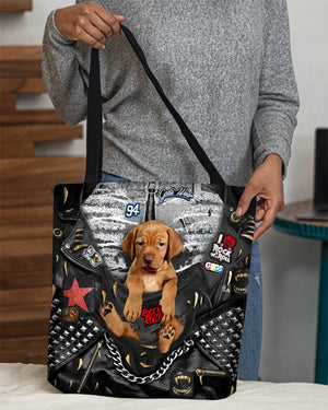 Vizsla-Rock Dog-Cloth Tote Bag