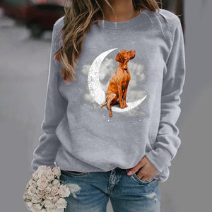 Vizsla -Sit On The Moon- Premium Sweatshirt