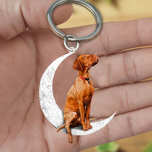 Vizsla-Sit On The Moon Keychain