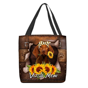 Vizsla-Sunflower&Dog Mom Cloth Tote Bag