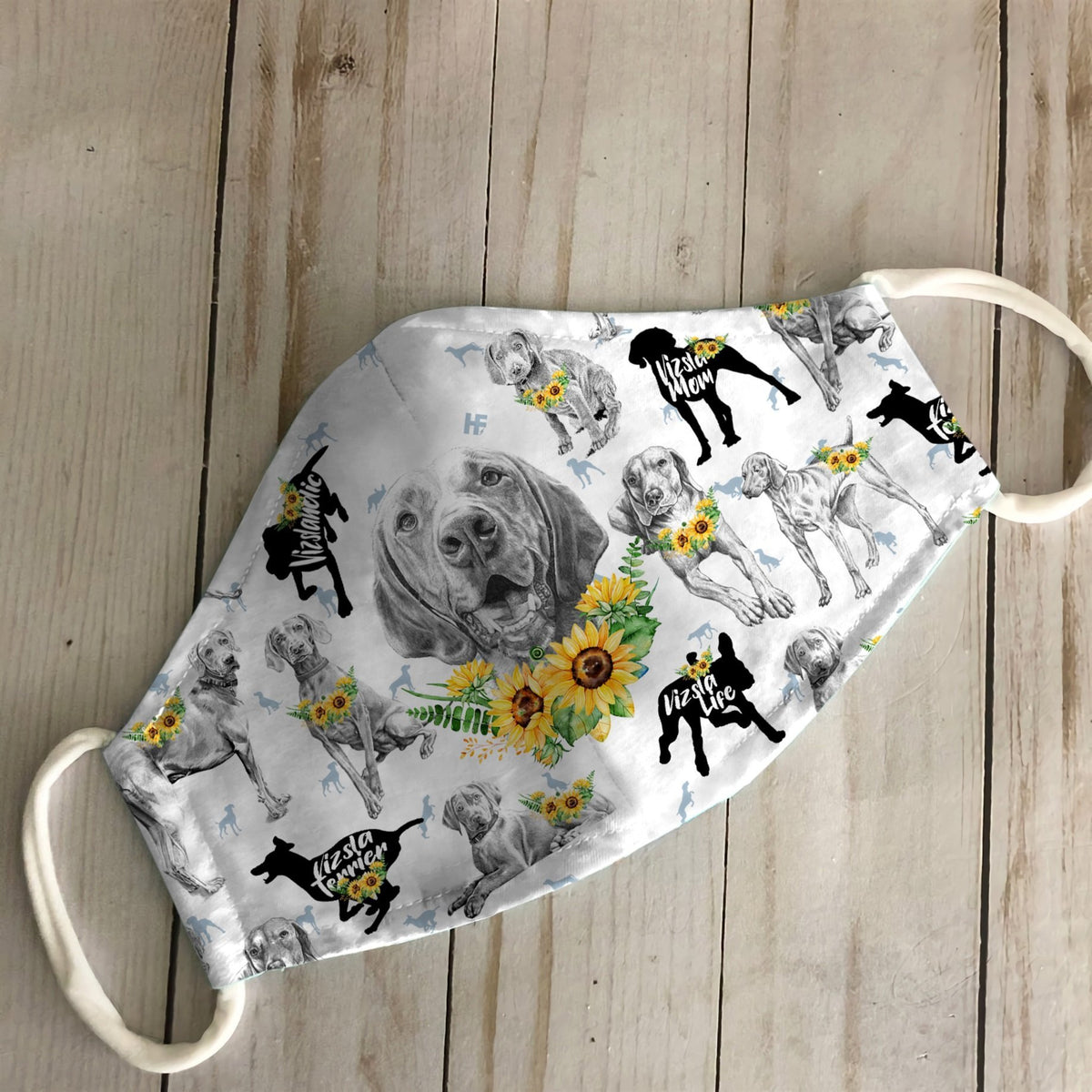Vizsla Terrier Sunflower EZ07 2406 Face Mask