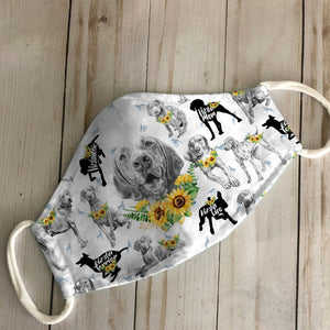 Vizsla Terrier Sunflower EZ07 2406 Face Mask
