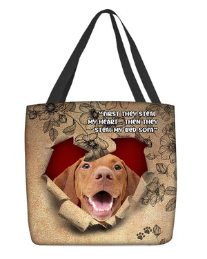 Vizsla-Torn Cloth Tote Bag