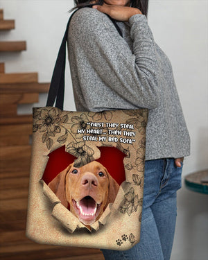 Vizsla-Torn Cloth Tote Bag