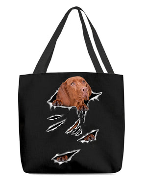 Cracks-Vizsla-Cloth Tote Bag