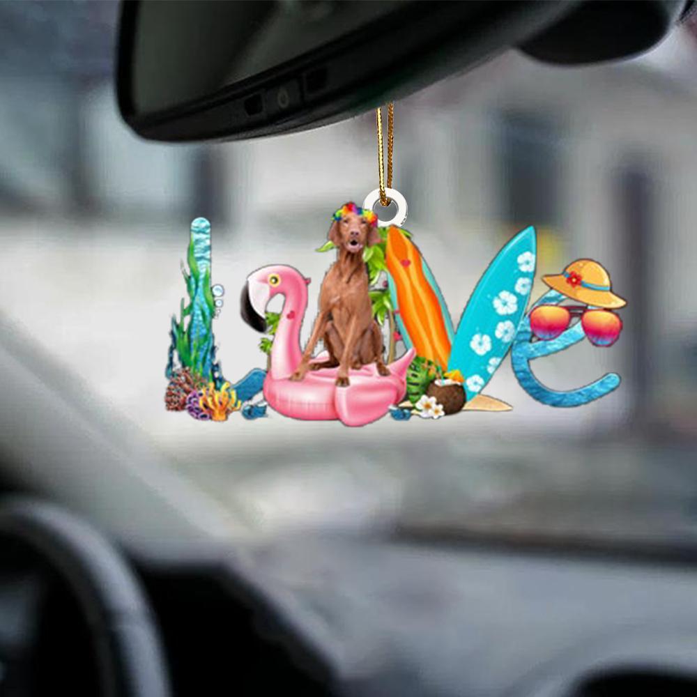 Vizsla-Dog Mom Life-Two Sided Ornament