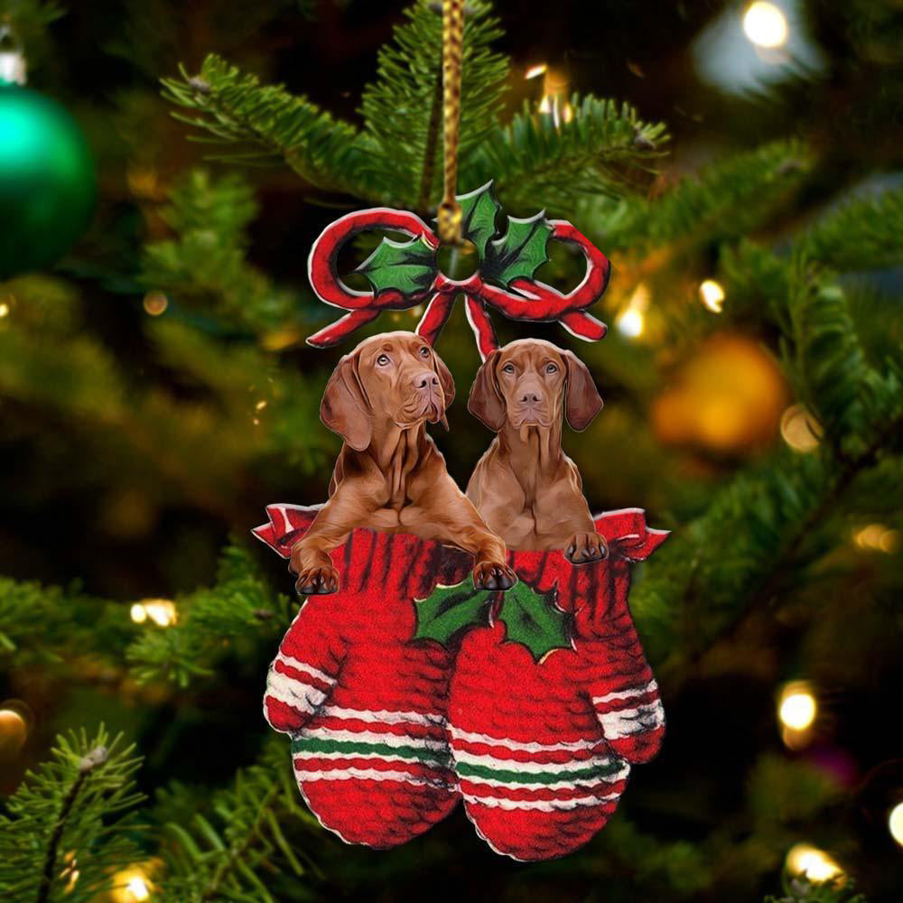 Vizsla Inside Your Gloves Christmas Holiday-Two Sided Ornament