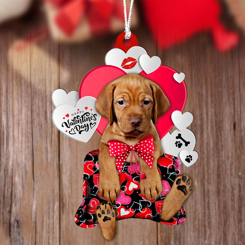 Vizsla Valentine's Day Sleeping Bag-Two Sides Ornament