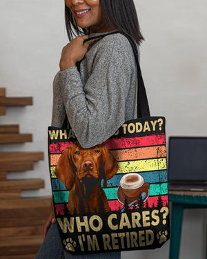 Vizsla Who Cares-Cloth Tote Bag