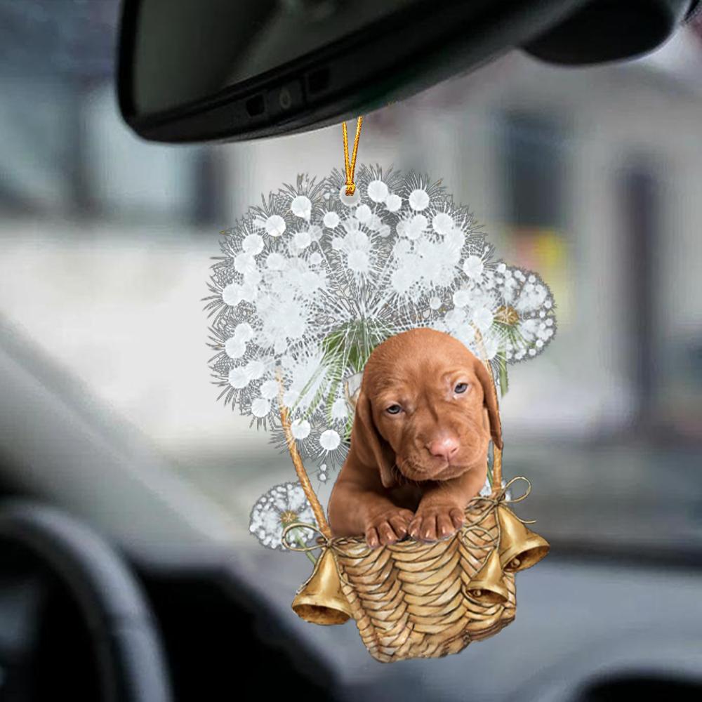 Vizsla-Dandelion-Two Sided Ornament