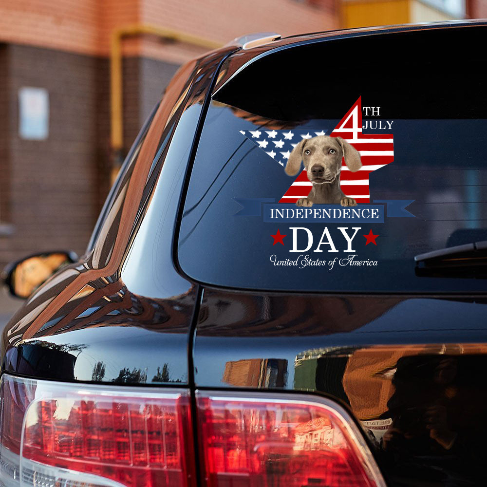 Weimaraner 2-Independent Day2 Car Sticker