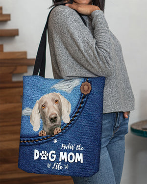 Weimaraner-Dog Mom Life-Cloth Tote Bag