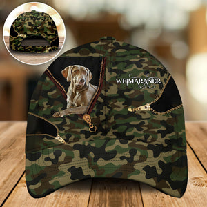 Weimaraner Camo Cap