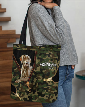 Weimaraner Camo Cloth Tote Bag