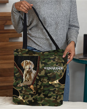 Weimaraner Camo Cloth Tote Bag