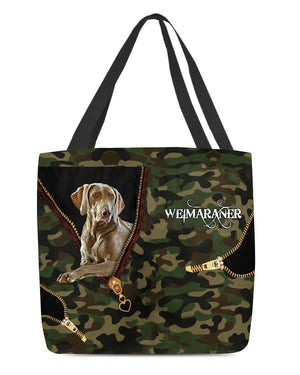 Weimaraner Camo Cloth Tote Bag